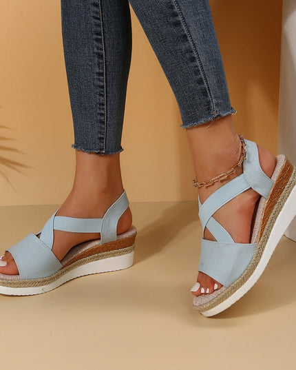 Libiyi Summer Flat Wedge Heel Fish Mouth Casual Women's Sandals - Libiyi