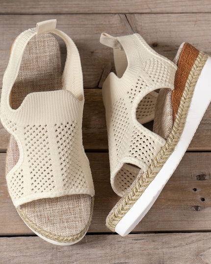 Libiyi Women's Flyknit Peep-toe Sandals - Libiyi