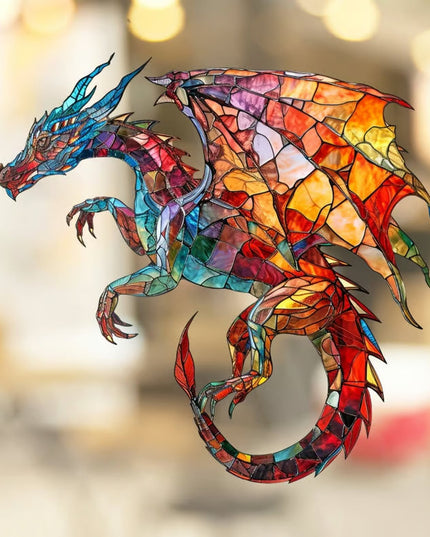 🎄2024 Christmas Gift 50% Off--Acrylic Colorful Dragon Suncatcher Ornament - Libiyi