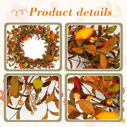 Fall wreath for the front door - Libiyi