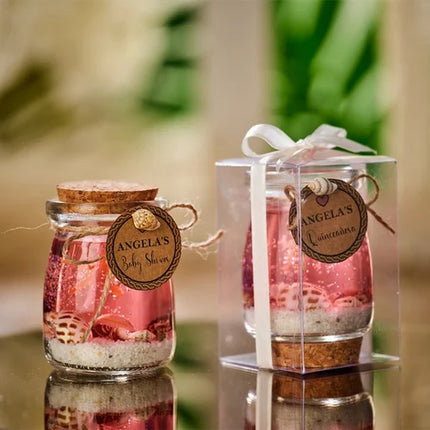 Ocean Theme Blue Purple Pink Gel Candle - Libiyi