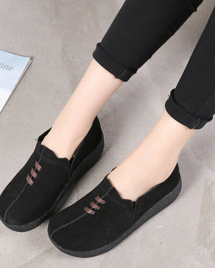 Libiyi Round toe fly woven mesh thick sole ladies casual shoes - Libiyi