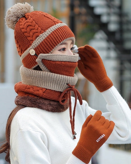 2022 New 3 in 1 Winter Beanie Set - Keillini