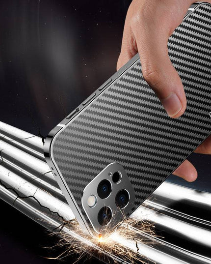 Stainless Steel Carbon Fiber Case For iPhone - Libiyi