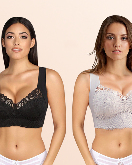 EXTRA LIFT - Ultimate Lift Stretch Full-Figure Seamless Lace Cut-Out Bra - Libiyi