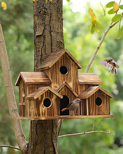 6 Hole Handmade Bird House - GIFT FOR NATURE LOVERS - Libiyi