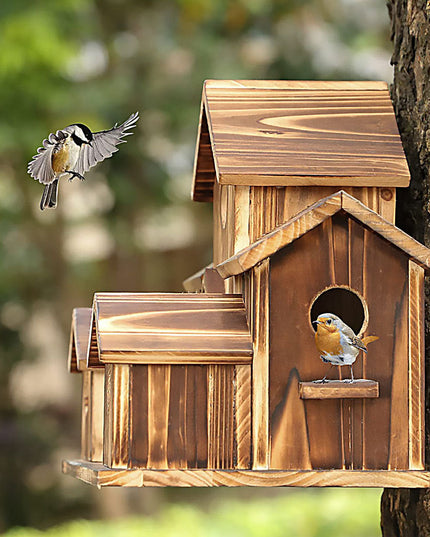 6 Hole Handmade Bird House - GIFT FOR NATURE LOVERS - Libiyi