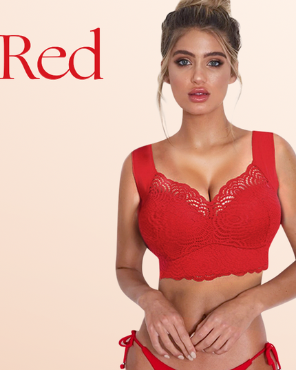 EXTRA LIFT - Ultimate Lift Stretch Full-Figure Seamless Lace Cut-Out Bra - Libiyi