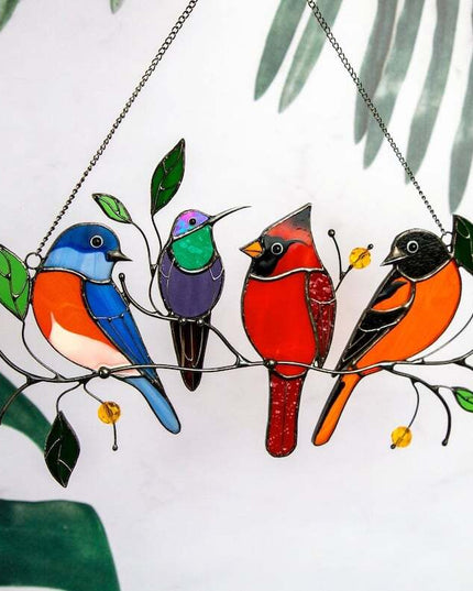 Birds Stained Glass Window Hangings - Libiyi