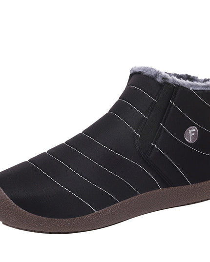 Large Size Waterproof Warm Cotton Snow Boots Lovers Shoes - Keilini