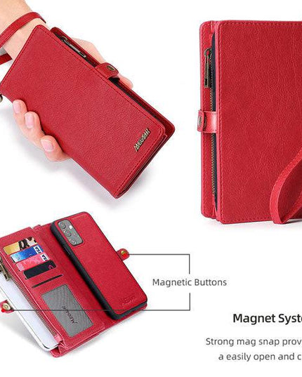 MEGSHI Magnetic 2-in-1 Detachable Leather Wallet Case For Samsung A Series - Libiyi