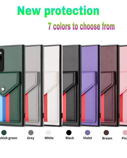 Lanyard Leather Wallet Card Holder Stand Phone Case For Samsung Galaxy - Libiyi