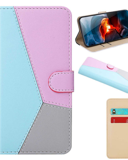 Three Color Matching Wallet Phone Case For Samsung - Libiyi