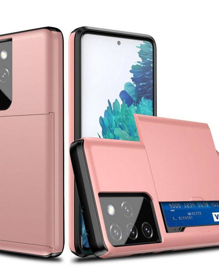 Rigide Flashy Porte-cartes Case For Samsung Galaxy S21 Ultra(5G) - Libiyi