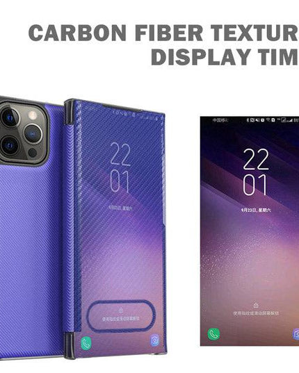 Kevlar Slim Flip Cover Smart Window Case For iPhone - Libiyi