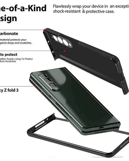 Luxury Business PU Leather Case for Samsung Galaxy Z Fold 3 5G with S Pen Holder - Libiyi