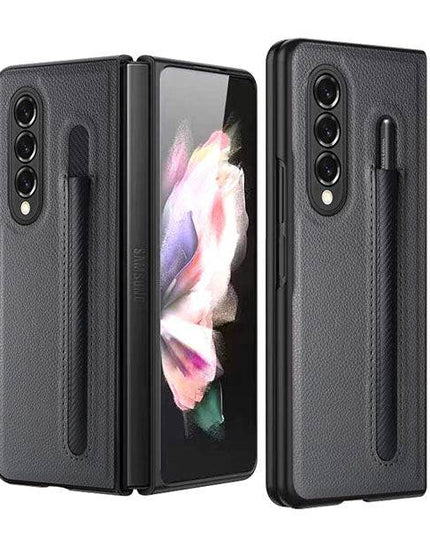 Luxury Business PU Leather Case for Samsung Galaxy Z Fold 3 5G with S Pen Holder - Libiyi