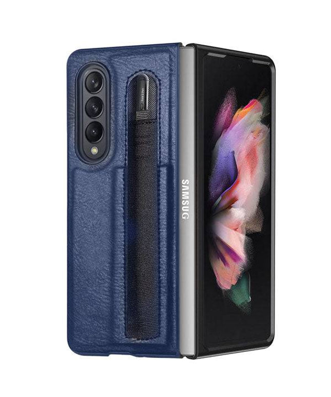 S Pen Slot Protective Leather Case for Samsung Galaxy Z Fold 3 5G - Libiyi