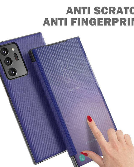 Smart Window Slim Flip Kevlar Case For Samsung - Libiyi
