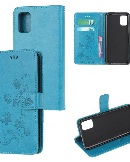 Imprint Butterfly Flower Leather Mobile Phone Case for Samsung S20 ultra - Libiyi