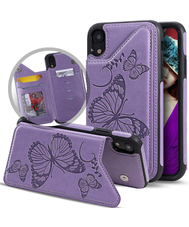 New Luxury Embossing Wallet Cover For iPhone XR-Fast Delivery - Libiyi