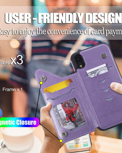 New Luxury Embossing Wallet Cover For iPhone XR-Fast Delivery - Libiyi