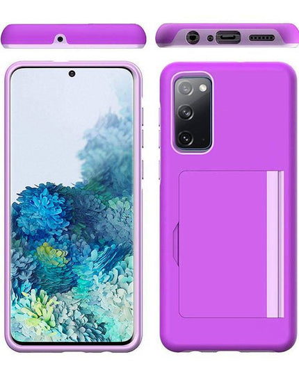 Armor Protective Card Holder Case for Samsung S20 With 2-Pack Screen Protectors - Libiyi