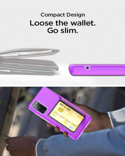 Armor Protective Card Holder Case for Samsung S20 FE With 2-Pack Screen Protectors - Libiyi