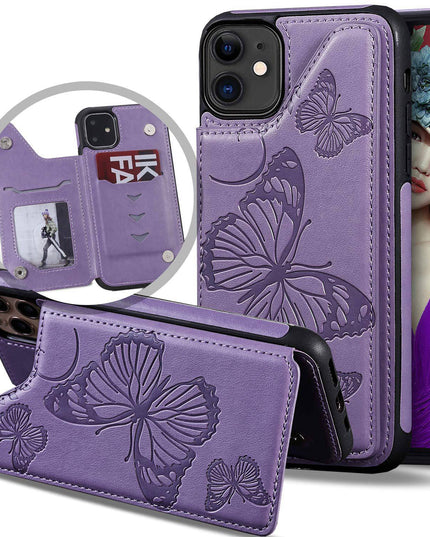 New Luxury Embossing Wallet Cover For iPhone 11-Fast Delivery - Libiyi