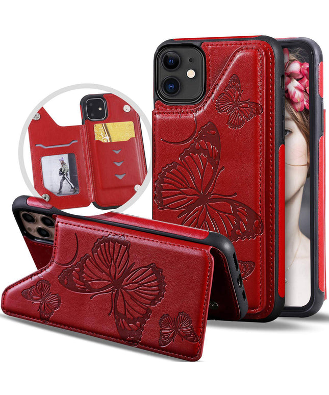 New Luxury Embossing Wallet Cover For iPhone 12 Mini-Fast Delivery - Libiyi