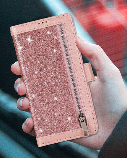 Bling Wallet Case with Wrist Strap for Samsung A32(5G) - Libiyi