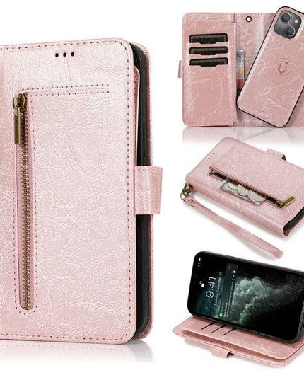 Detachable Flip Folio Zipper Purse Phone Case for iPhone 12 Series - Libiyi