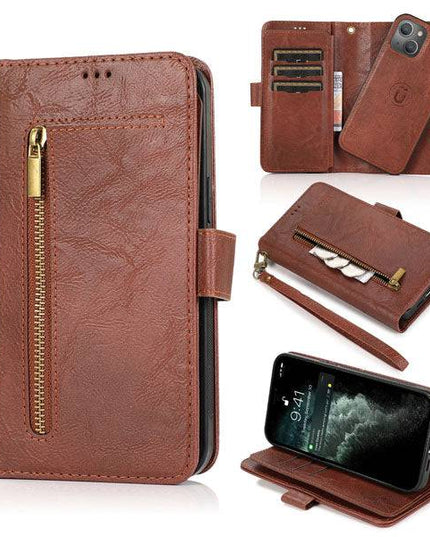 Detachable Flip Folio Zipper Purse Phone Case for iPhone 13 Series - Libiyi