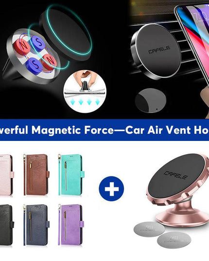 Detachable Flip Folio Zipper Purse Phone Case for iPhone XR - Libiyi