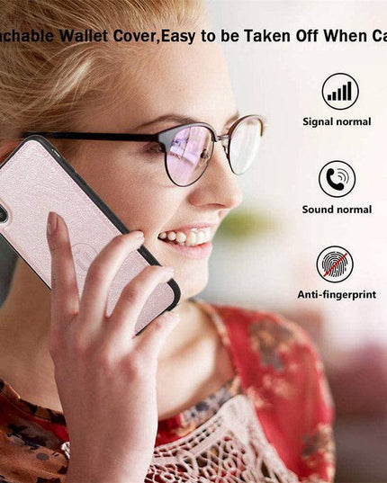 Detachable Flip Folio Zipper Purse Phone Case for iPhone Xs Max - Libiyi