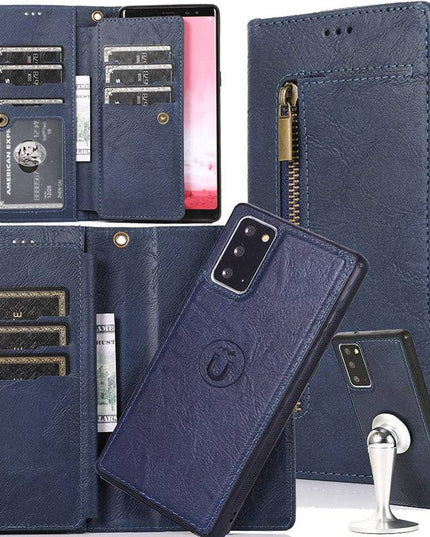 Detachable Flip Folio Zipper Purse Phone Case for Samsung Note 20 Series - Libiyi
