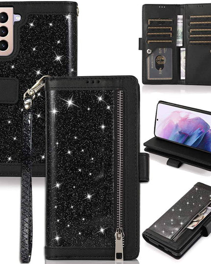 Bling Wallet Leather Case for Samsung S21 - Libiyi