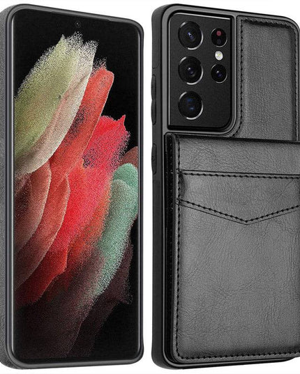 Dual Layer Lightweight Leather Wallet Case for Samsung Galaxy S21 Ultra - Libiyi