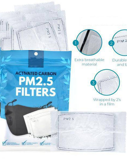 Activated Carbon Filters PM2.5 - 5 layers - 10 pcs - Libiyi