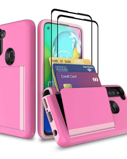 Armor Protective Card Holder Case for Samsung A11(US) With 2-Pack Screen Protectors - Libiyi