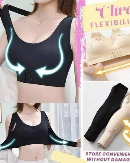 Seamless Front Buckle Support Bra - Libiyi