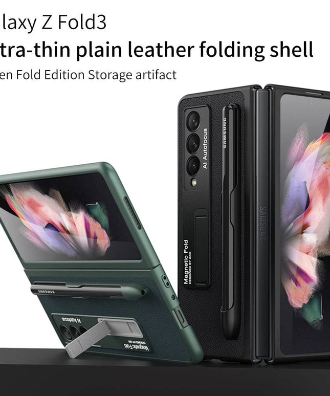 Ultra-thin Pen Slot Magnetic Holder Case for Samsung Galaxy Z Fold 3 5G - Libiyi