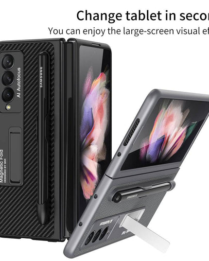 Ultra-thin Pen Slot Magnetic Holder Case for Samsung Galaxy Z Fold 3 5G - Libiyi