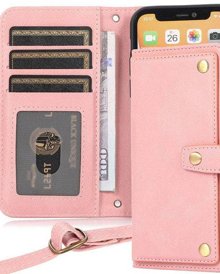 Leather Crossbody Shockproof Wallet Phone Case for iPhone 13 Series - Libiyi