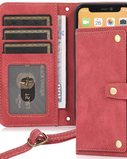 Leather Crossbody Shockproof Wallet Phone Case for iPhone 13 Series - Libiyi