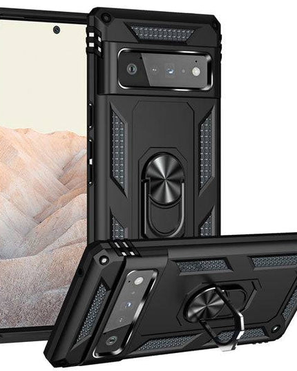 2022 Luxury Armor Ring Bracket Phone case For Google Pixel 6 Pro With 2-Pack Screen Protectors - Libiyi