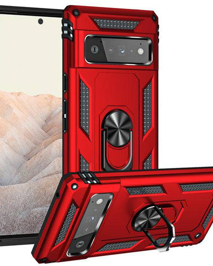 2022 Luxury Armor Ring Bracket Phone case For Google Pixel 6 Pro With 2-Pack Screen Protectors - Libiyi