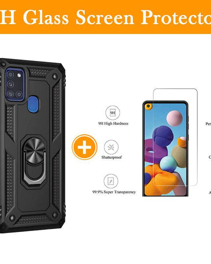 Luxury Armor Ring Bracket Phone Case For Samsung A21S-Fast Delivery - Libiyi
