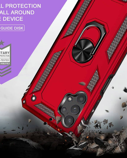 Samsung A32(5G) Luxury Armor Ring Bracket Phone Case With 2-Pack Screen Protectors - Libiyi
