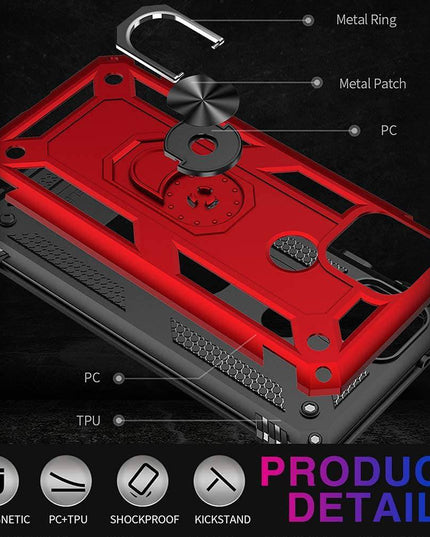 2022 Luxury Armor Ring Bracket Phone case For Google Pixel 5 With 2-Pack Screen Protectors - Libiyi